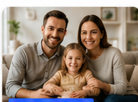 Beispielbild einer Familie zuhause